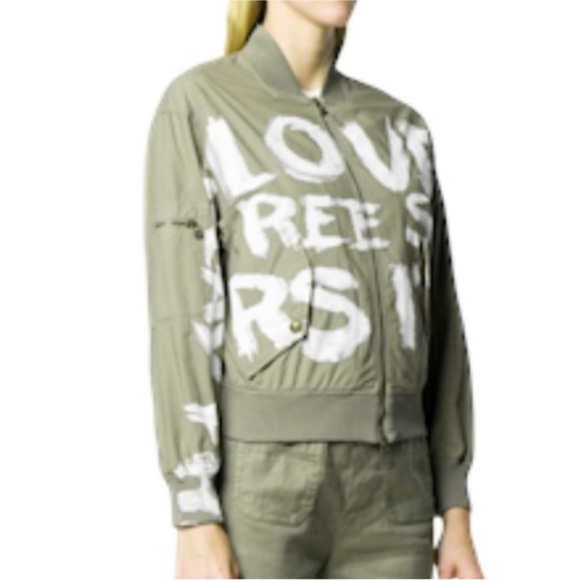Mr & Mrs Italy Bomber Jacket XS Love Graffiti Streetwear Cotton RARE - Picture 1 of 15